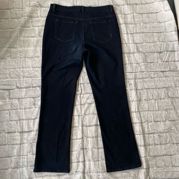 Style & Co women 14 cotton blend tummy control modern boot cut blue jeans - Picture 7 of 9